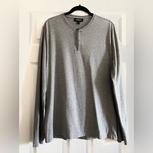 Express Men's Gray Long Sleeve Shirt